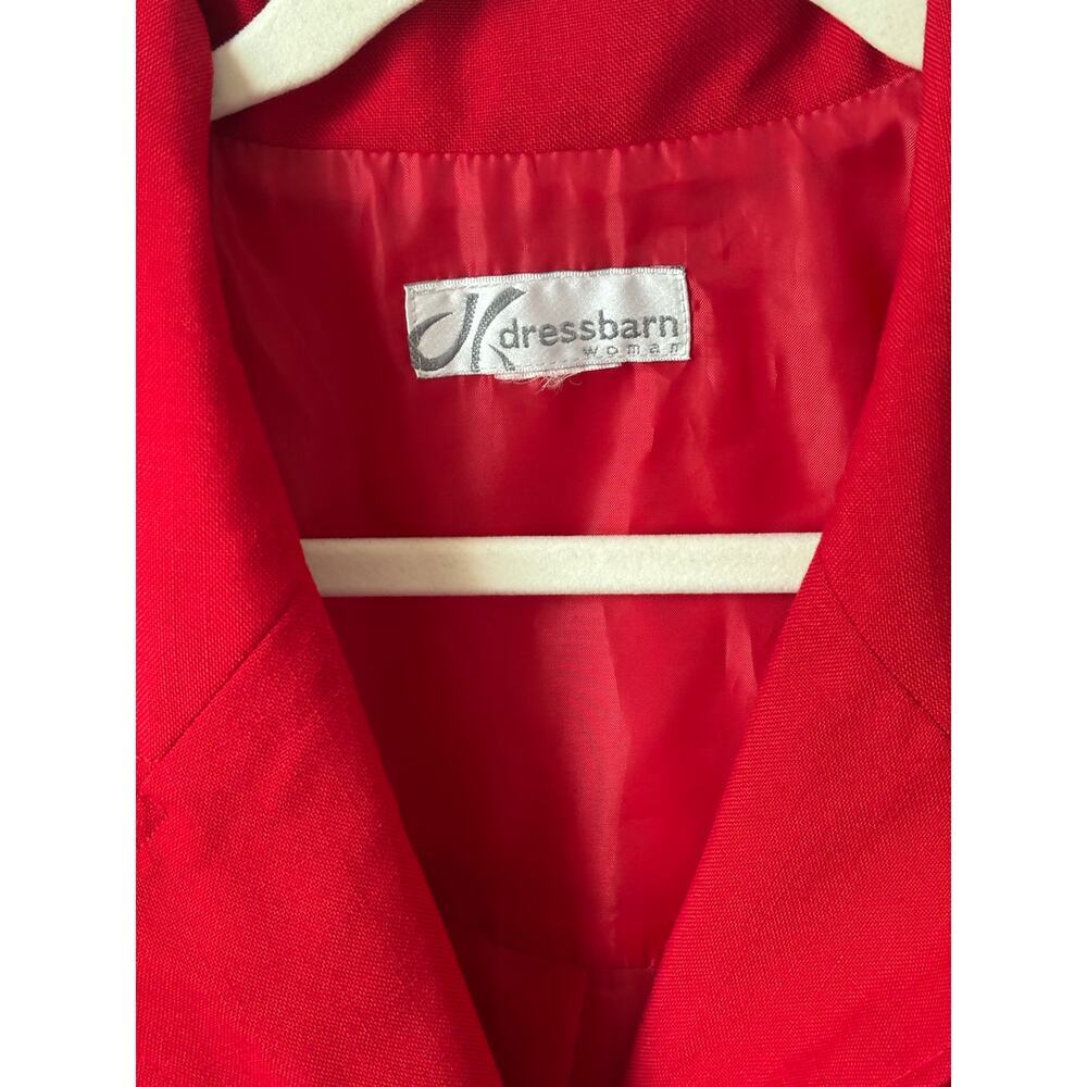 Vintage Dressbarn Red Short Sleeve Blazer Jacket Women’s Petite Career Chic - Picture 5 of 12